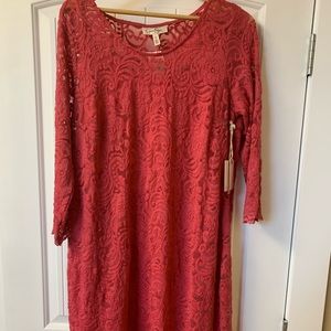 Jessica Simpson Orange Maternity Dress